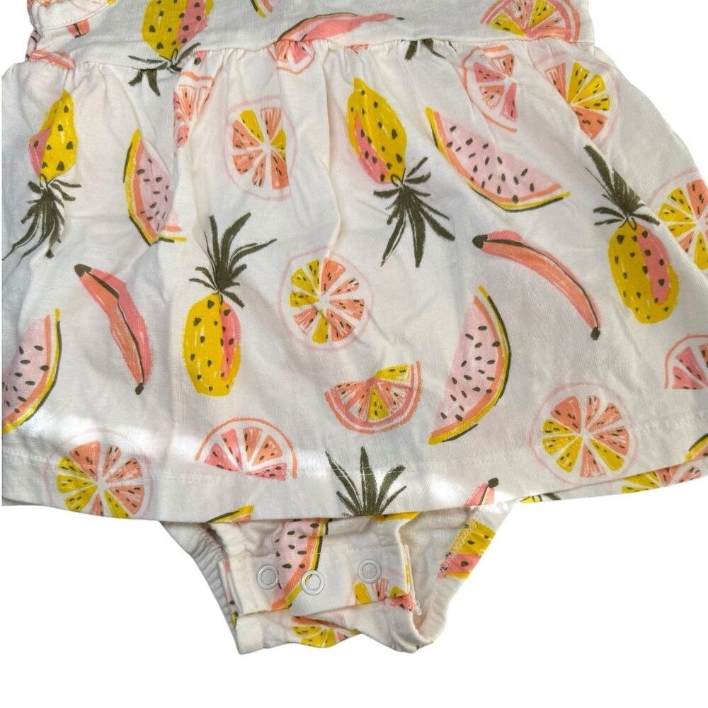Carters Romper Tank Top Baby Girl Fruit White 12 Months - Picture 3 of 6